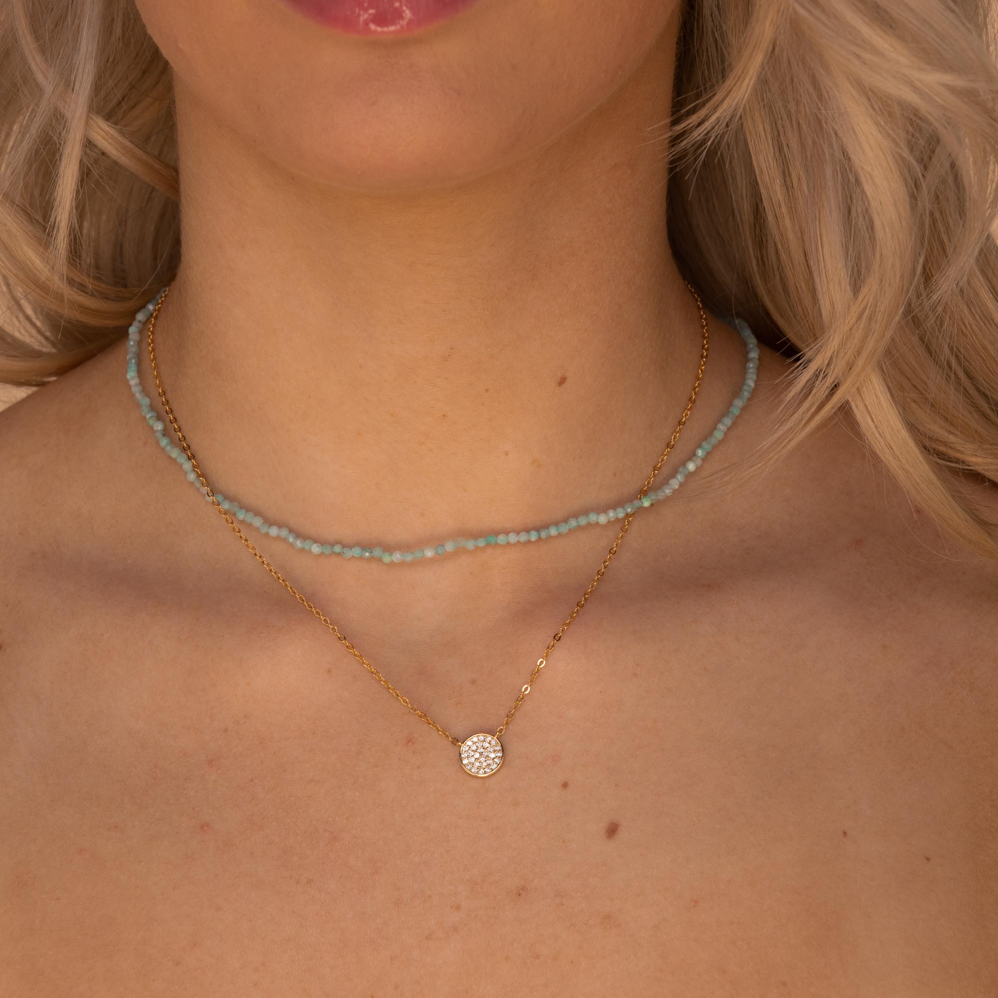 Blossom Circle Sapphire Necklace Silver