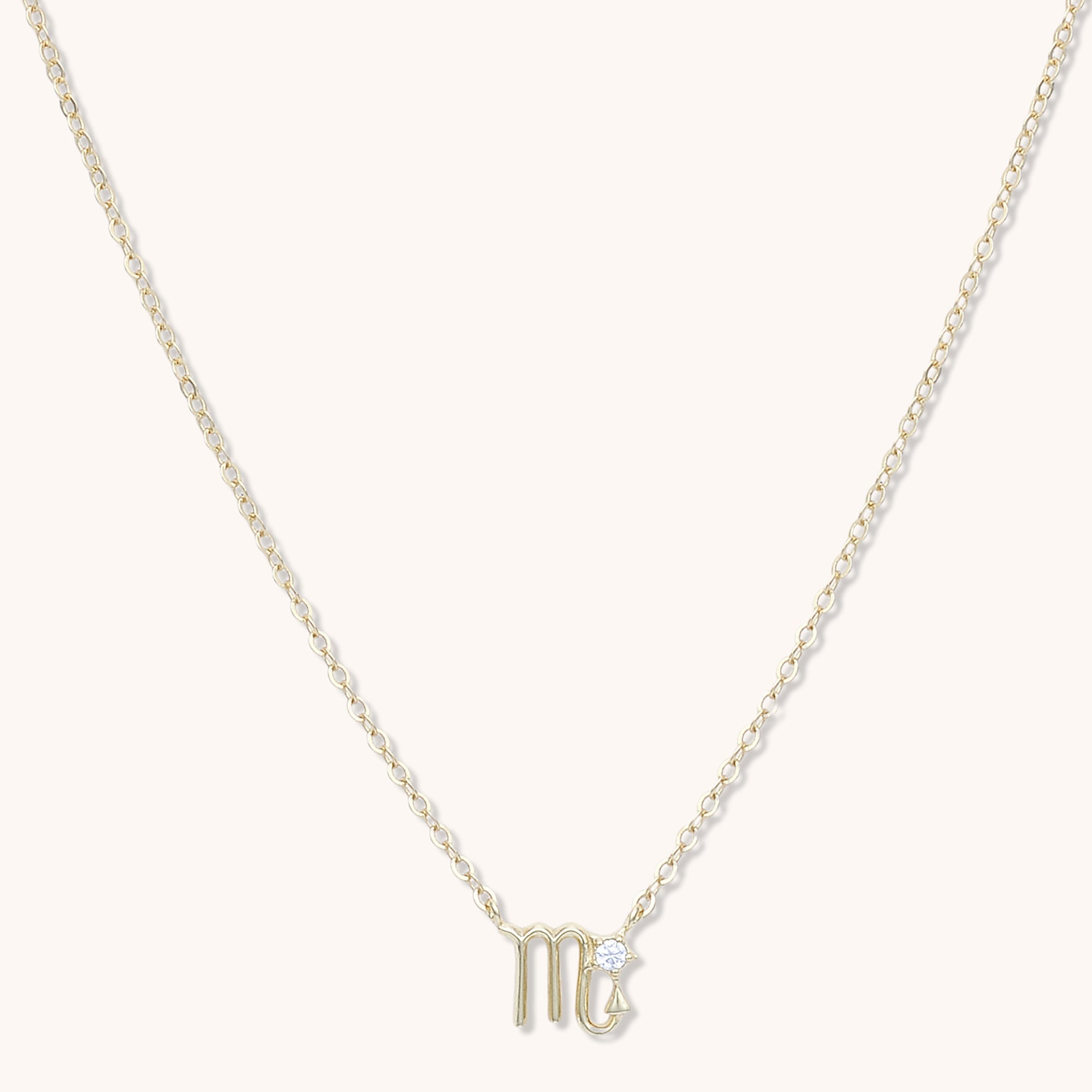 Scorpio Star Sign Necklace Rose Gold