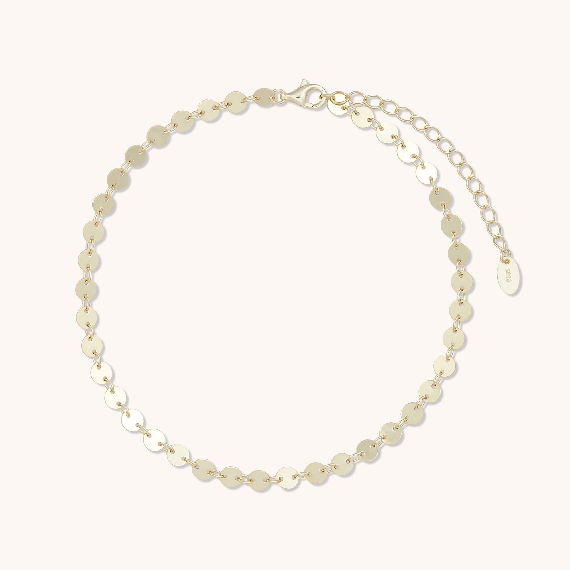 Disc Anklet Gold